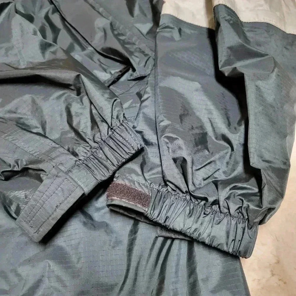 Vintage 90s Mens North Face Rain Jacket Hooded Nylon Windbreaker Size L Teal - Picture 8 of 11